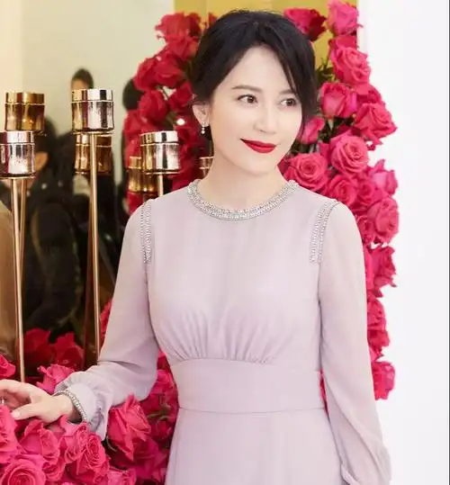 这个造型终俞飞鸿的发型改成了很显气质的中分盘发,更加凸显俞飞鸿