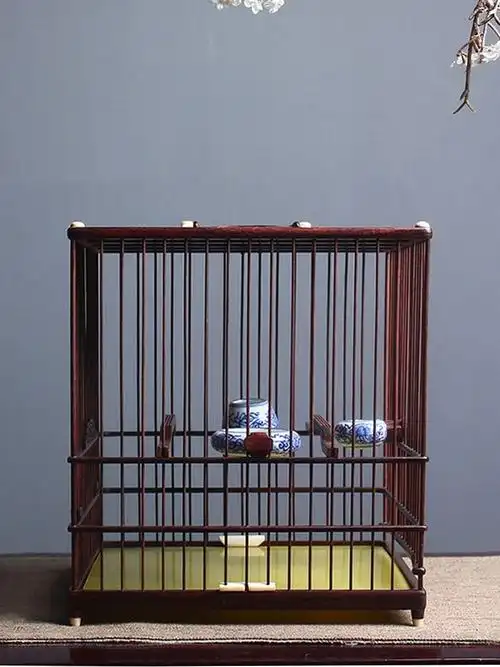 小叶紫檀名家鸟笼大全方手工高端实木画眉红木高档精品高级鸟笼子