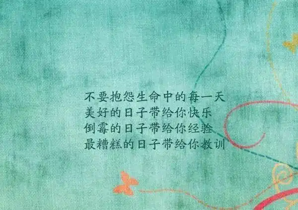 每天清晨起床告诉自己要努力,即使看不到未来,即使看不到希望,也依然