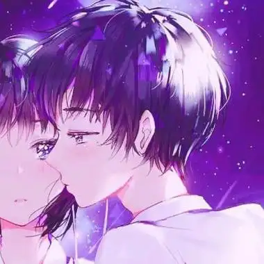 卡通情侣接吻头像:你的嘴真好看,特别适合说我爱你