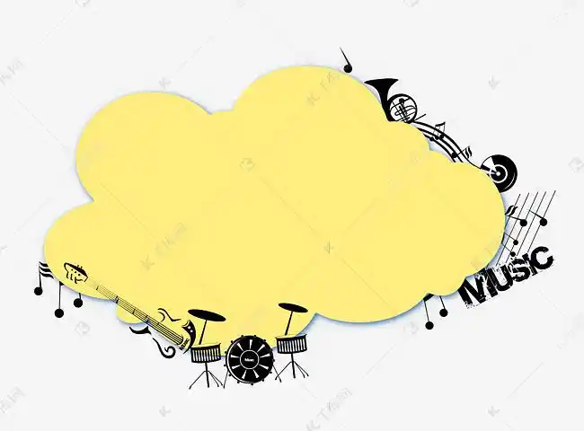 黄色音乐边框素材图片免费下载-千库网