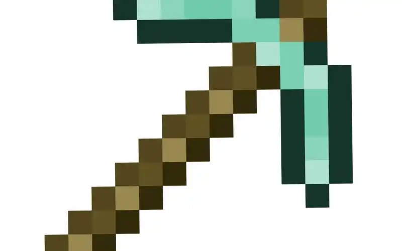 【指绘】教你怎么画minecraft里的和钻石镐(还有钻石剑)