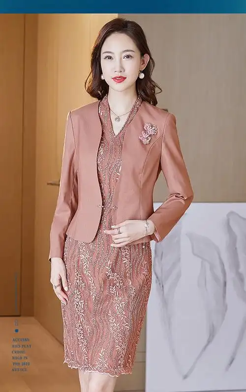 喜婆婆连衣裙高档矮个子婚礼妈妈礼服高贵新款参加嫁女儿套装结婚宴