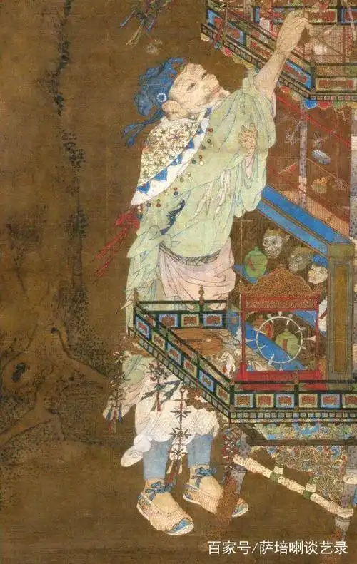 用祥和风俗画粉饰太平,明代宫廷画家计盛绘《货郎图》