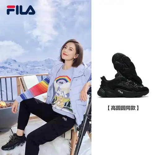 高圆圆同款fila斐乐官方老爹鞋女冬季新款休闲运动休闲鞋