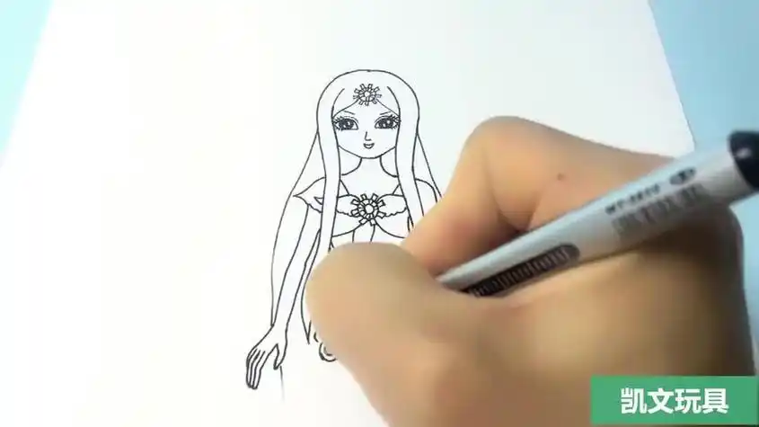 这款叶罗丽白光莹仙子简笔画漂亮简单一起来画吧