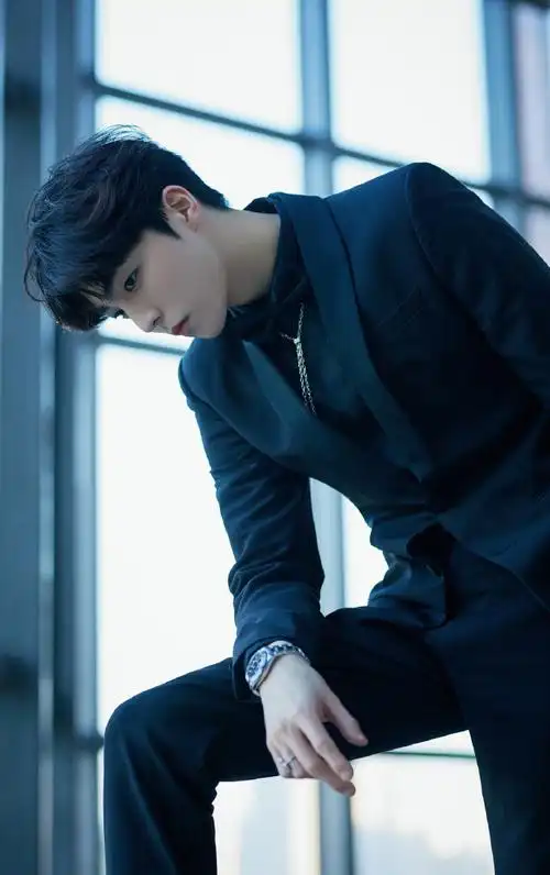 帅气男明星陈立农西装写真图片