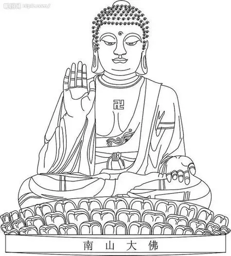 佛像的幼儿简笔画铅笔画佛像简笔画弥勒佛简笔画佛像超简笔画图片 第1