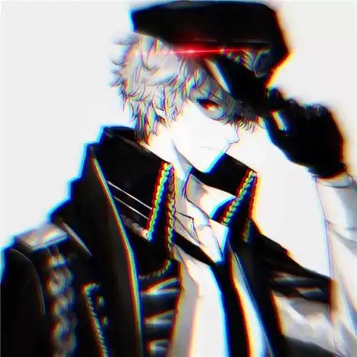 二次元头像男高冷帅气黑暗系_男生动漫头像_头像屋