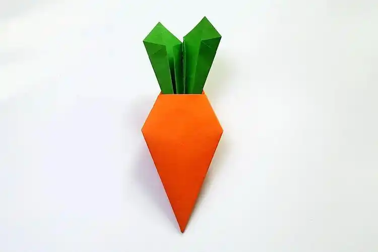 简单易学的胡萝卜折纸一看就会幼儿园必学的折纸大全-度小视胡萝卜