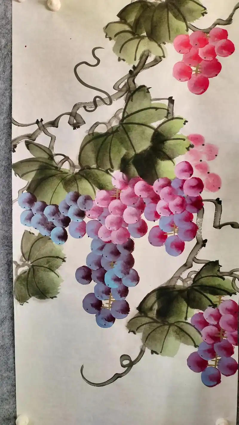 那一张是你的菜.#国画葡萄挂霜怎么画 #感受国画的意境之美  - 抖音