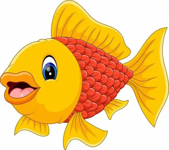 可爱的鱼卡通插图