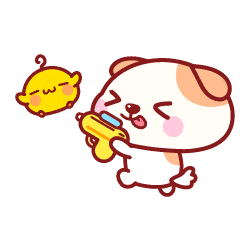 卡通猪猪打你可爱gif动图_动态图_表情包下载_soogif