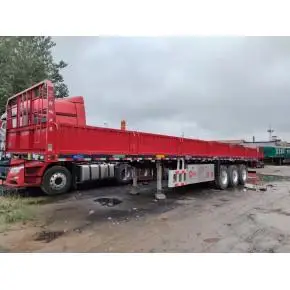 锣响挂车定做13米高栏钢板桥气囊桥现车