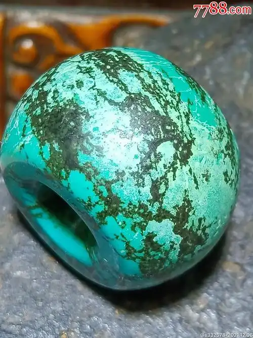 天然湖北十堰高瓷绿松石