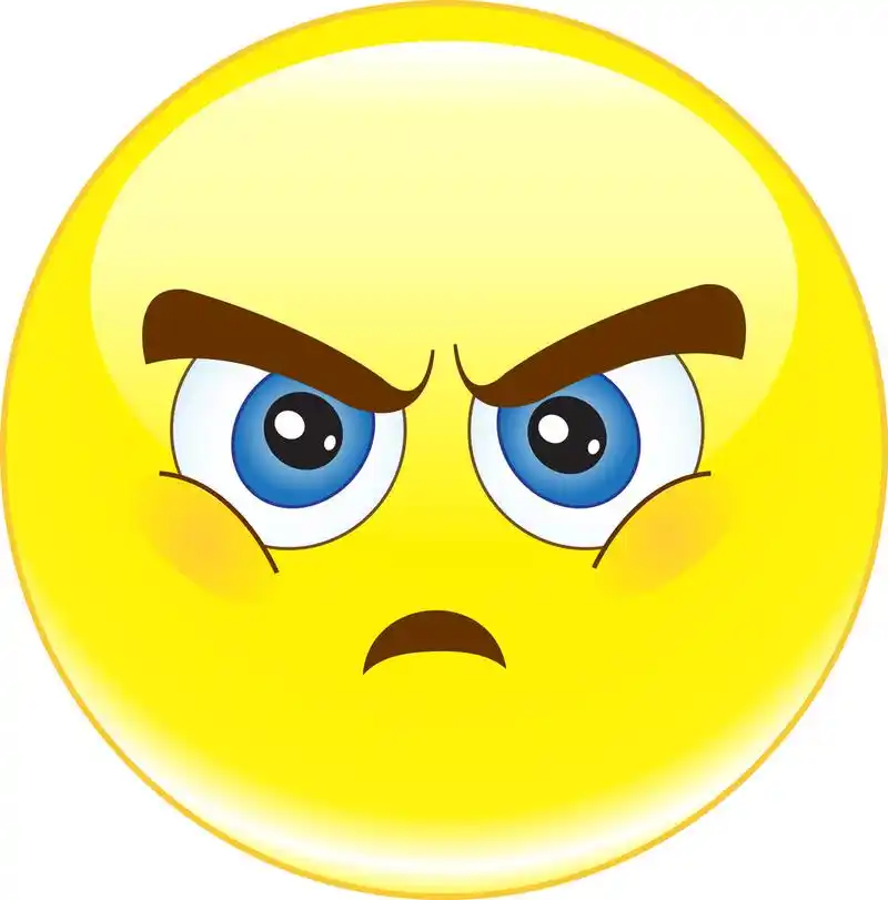 黄色的笑脸生气,黄色的笑脸生气