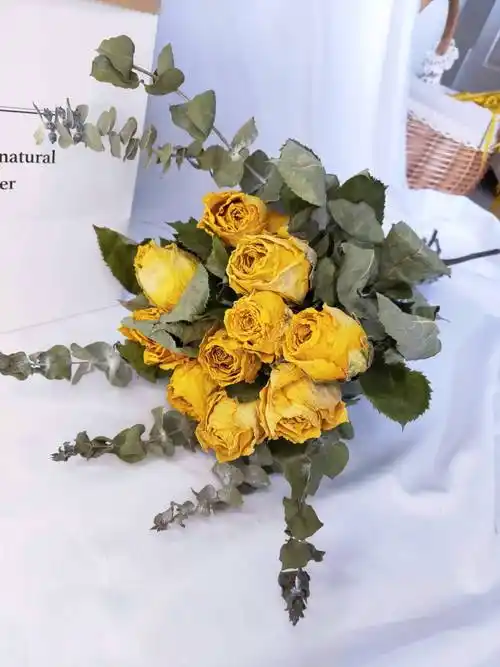 干花玫瑰天然玫瑰干花束北欧风ins客厅家居装饰真花