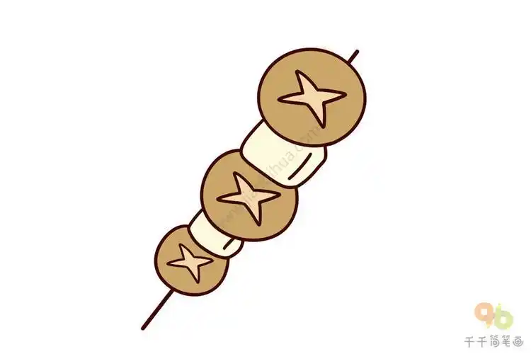 美食图鉴美味串串简笔画