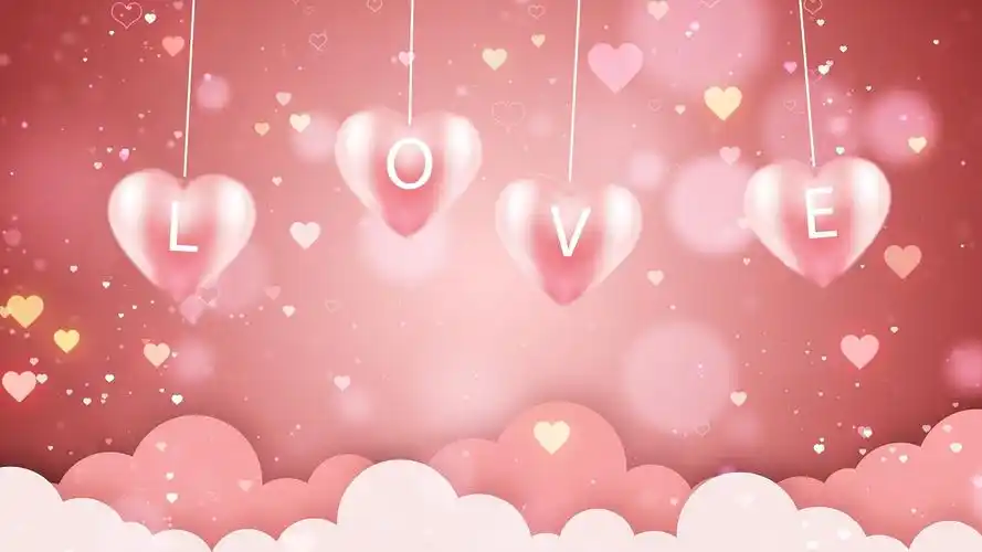 4k粉色爱情表白520节日背景视频520表白背景
