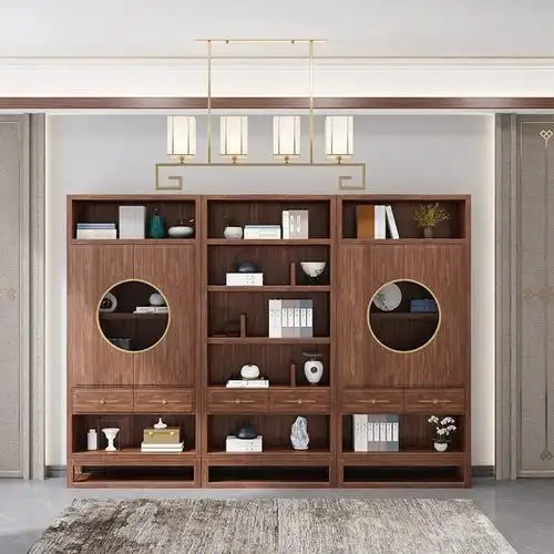 新中式书橱书柜组合