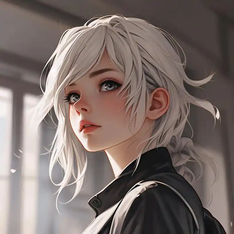 96 漫画风女生侧脸头像 99