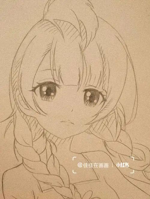 动漫人物线描练习内含步骤