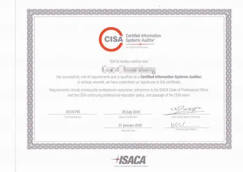 我在谷安考取了cissp,cisa,itil,27001,cobit的证书,这些证书帮助我