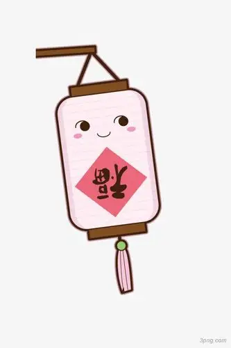 卡通灯笼png素材透明免抠图片-卡通手绘
