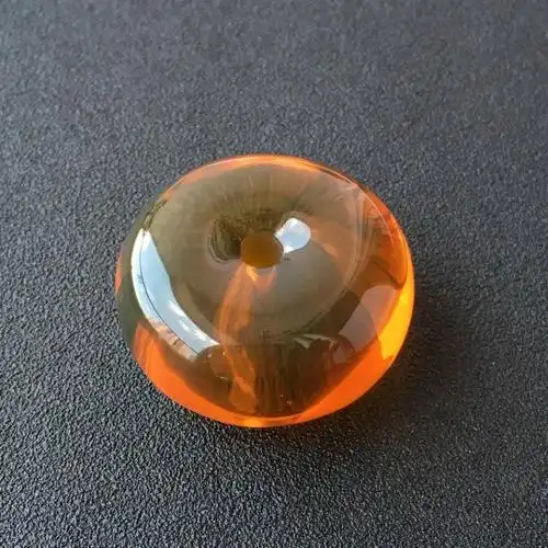 天然墨西哥琥珀平安扣吊坠