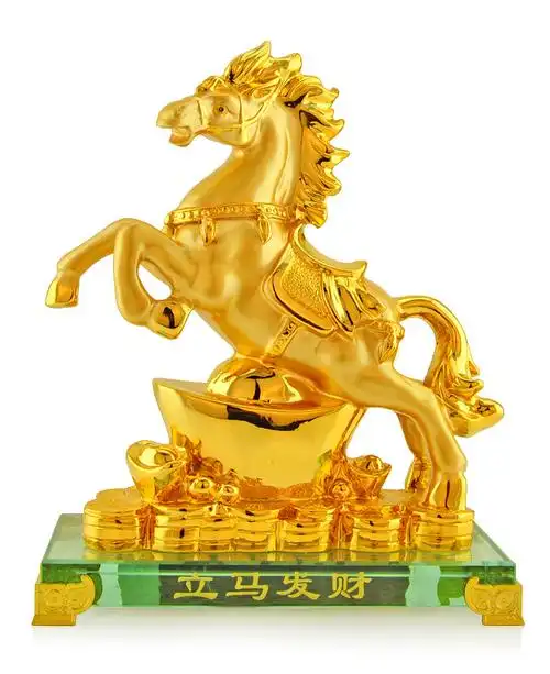 开光生肖马摆件大号立马发财马招财家居装饰品办公室摆设开业礼.