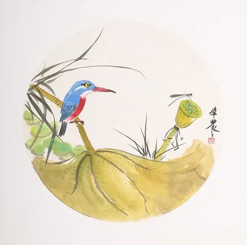 赵宝遴《翠鸣荷塘》当代小写意花鸟大家