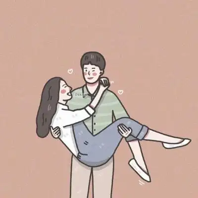 甜蜜情侣插画头像大全