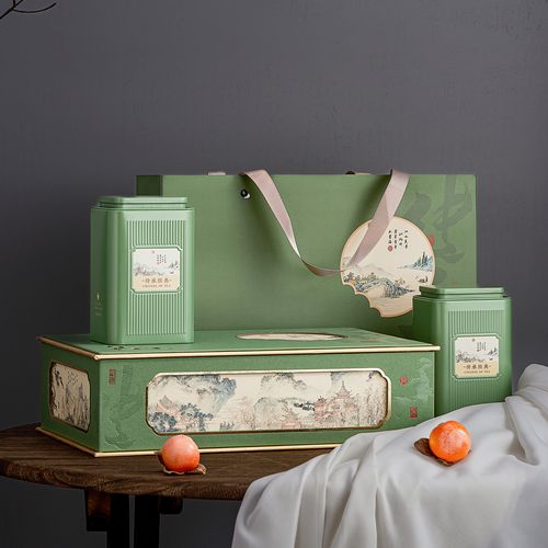 新款绿茶礼盒空盒都匀毛尖黄山毛峰明龙井官方旗舰店茶叶罐