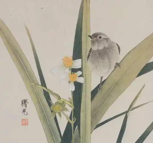 1/ 6 #优画网# 驻站画家陆曙光作品欣赏 在大多数人眼里,工笔花鸟画师