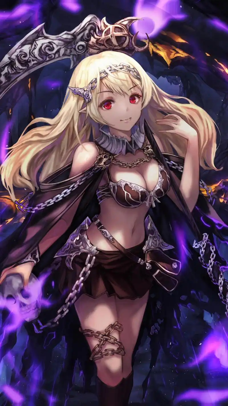 红色眼睛比基尼动漫少女4k竖屏手机壁纸2160x3840