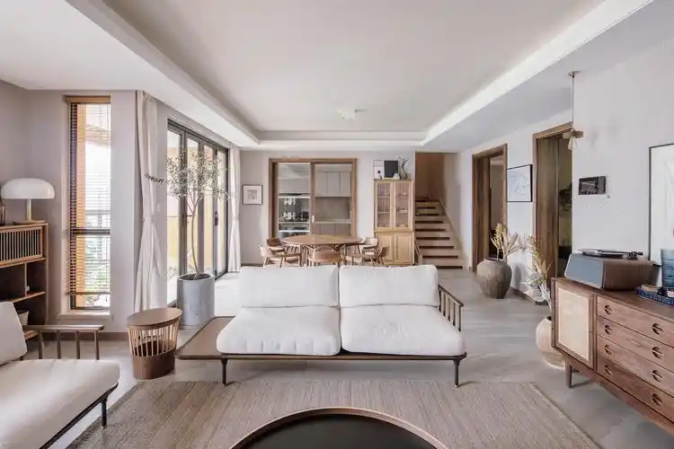 装修设计悦洋雅居158平方米四居原木简约风格室内家装案例效果图