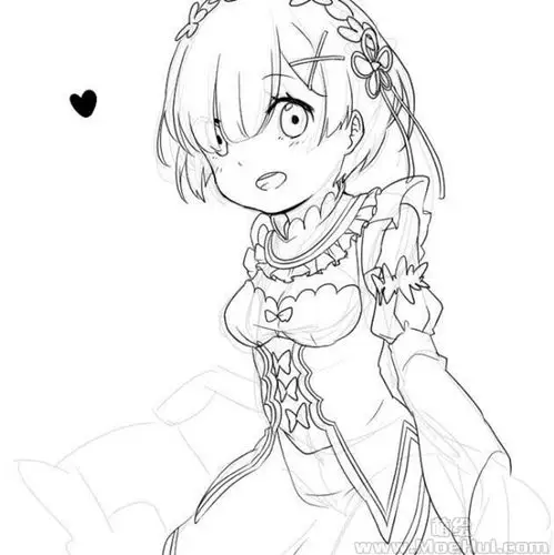 [新手练习线稿][re:从零开始的异世界生活]雷姆/蕾姆[47p] | 第20页 |