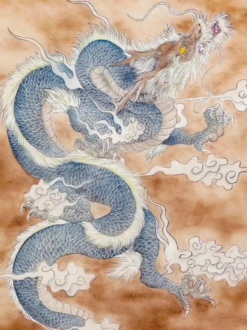 我是一条大青龙#工笔画 #国风古韵 #原创绘 - 抖音