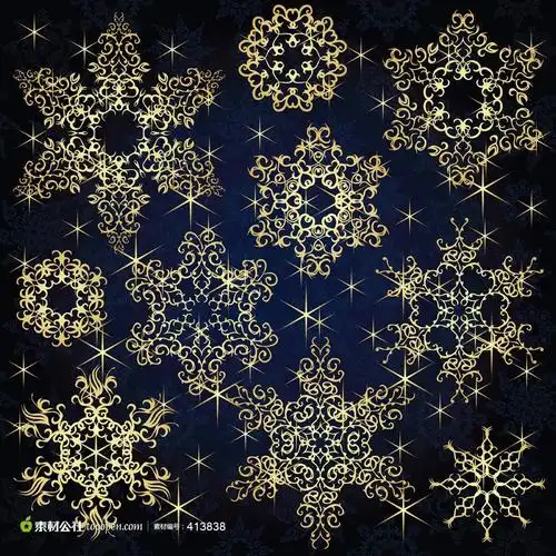 欧式花纹雪花图案