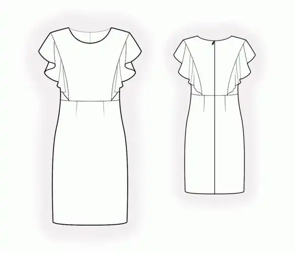 素材10款连衣裙的效果图款式图uv贴图