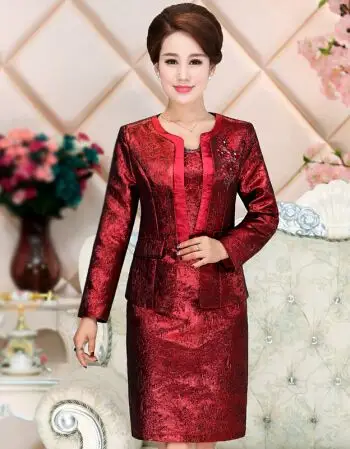 春秋新款婚礼婚宴妈妈装婚庆礼服结婚宴会婆婆气质连衣裙