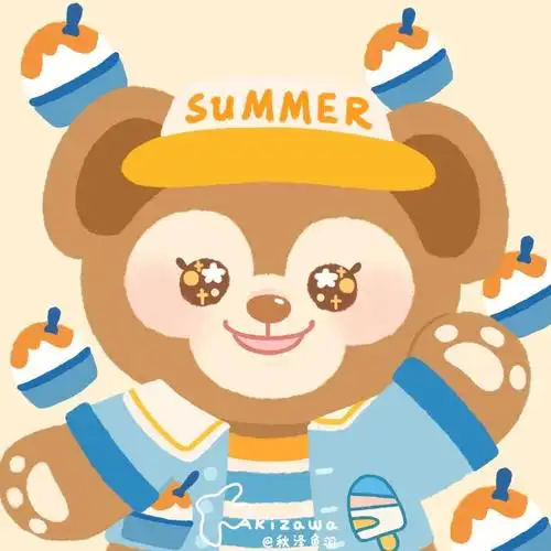 达菲熊迪士尼夏日新装可爱头像闺蜜情侣