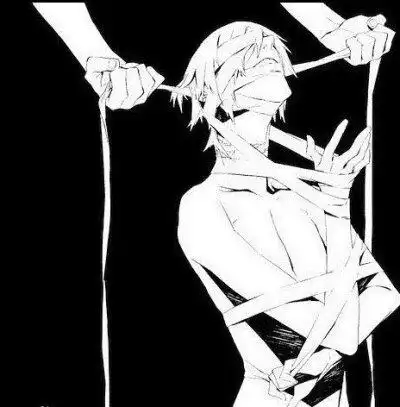 蒙眼 黑白 动漫