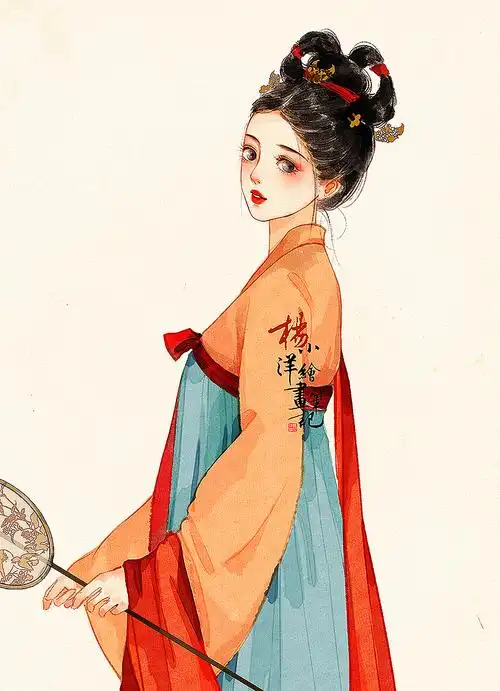 杨小洋速涂|国风汉服美人图鉴合集_杨小洋插画-站酷zcool