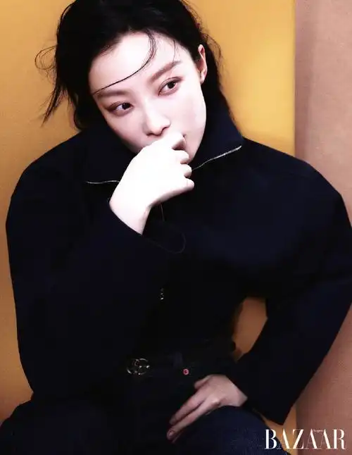 时尚芭莎三月刊##倪妮微醺感芭莎封面大片