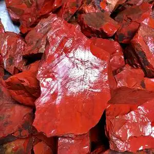 天然红碧玉摆件原石鸡血石奇石红色玉石矿物观赏石招财风水石原料
