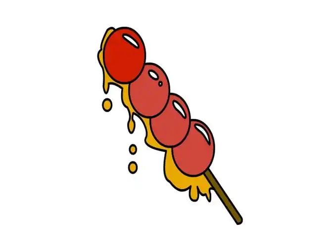 冰糖葫芦怎么画 ,冰糖葫芦简笔画,水果冰糖葫芦怎么画-养娃家