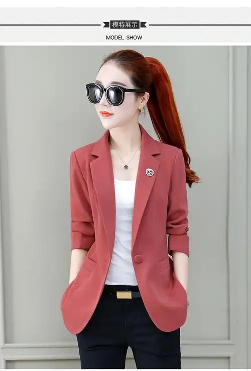 w6932秋装新款时尚短款春秋装小西装外套女韩版英伦风