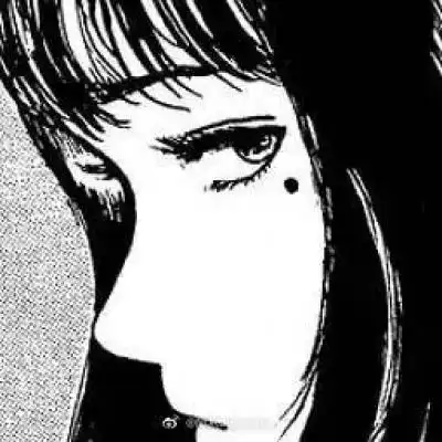 林弦 丧系手绘黑白动漫女头 川上_女生头像_我要个性网