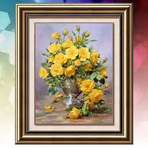 新款客厅5d魔方钻钻石画贴钻画富贵满盈千娇百媚娇艳欲滴植物 span